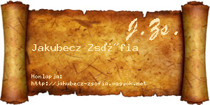Jakubecz Zsófia névjegykártya