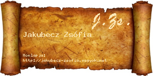 Jakubecz Zsófia névjegykártya