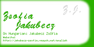 zsofia jakubecz business card