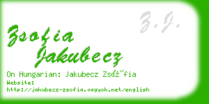 zsofia jakubecz business card